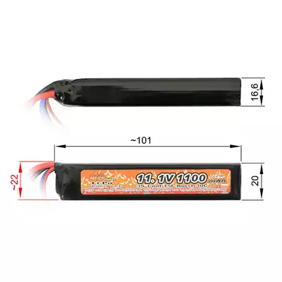 Akumulator Li-Po 1100mAh 11,1V 15/30C - T-connector [VB]