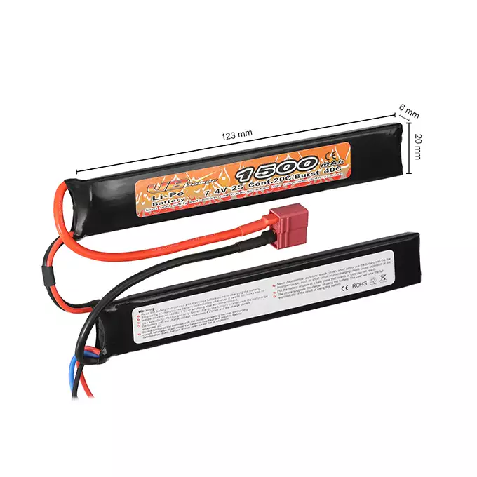 Batterie Li-Po 1500mAh 7,4V 20/40C  T-connector [VB]