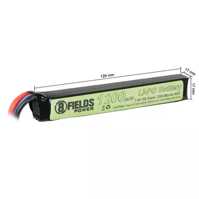 Akumulator Li-Po 1200mAh 7,4V 25/40C - T-connector [8FIELDS]