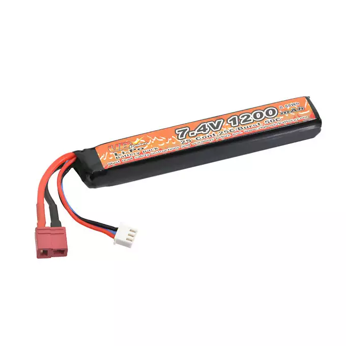 Battery Li-Po 1200mAh 7,4V 25/40C - T-connector [VB]