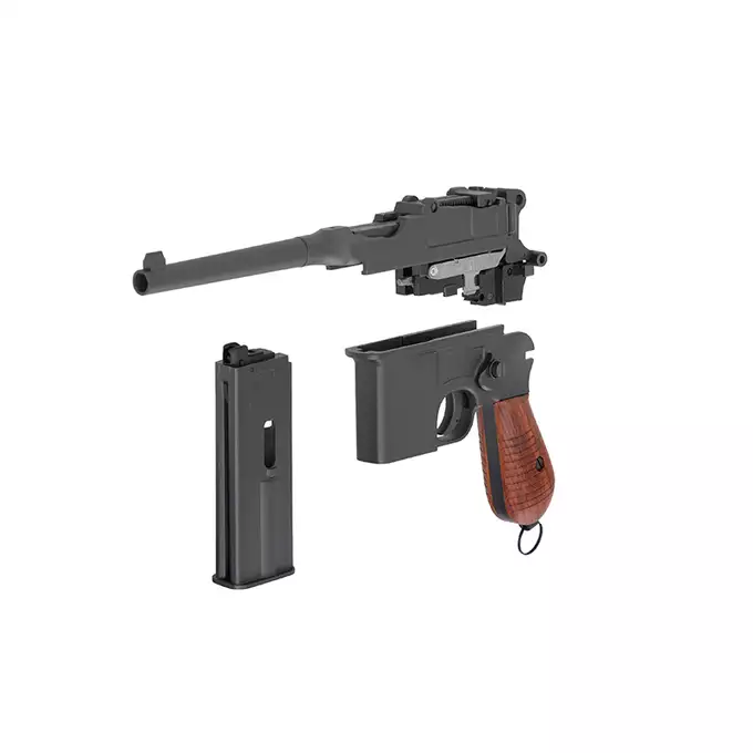 [Zestaw] Replika CO2 niemieckiego pistoletu M1932/M712 - Black [KWC] + Magazynek z miejscem na nabój CO2 do M712 [KWC]