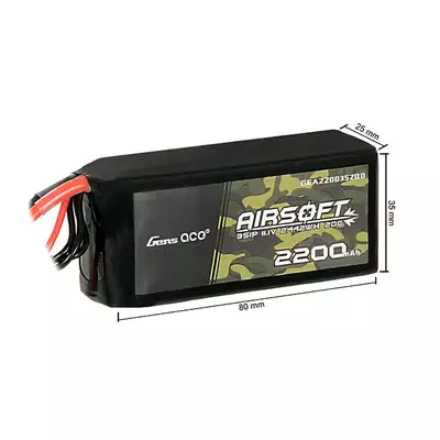 Akumulator airsoftowy 20C 2200mAh 3S1P 11.1V Lipo T Plug