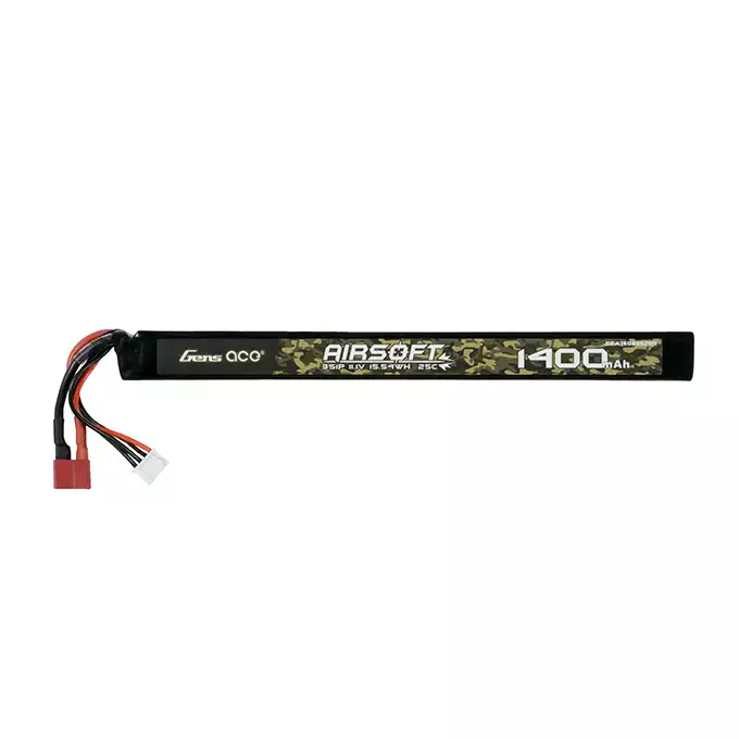 Gens Ace 25C 1400mAh 3S1P 11.1V Airsoft LiPo Mini T-Plug