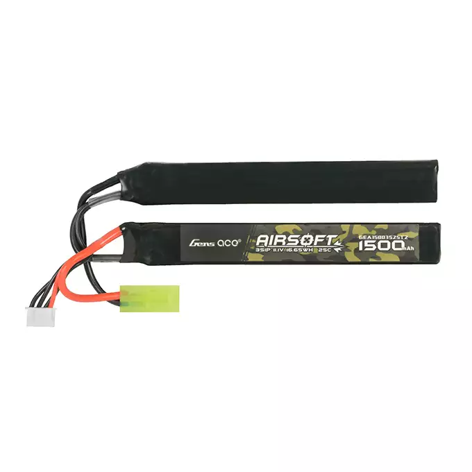 Gens Ace 25C 1500mAh 3S1P 11.1V Airsoft LiPo Battery mini Tamiya