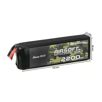 Akumulator airsoftowy 30C 2200mAh 3S1P 11.1V Lipo T-Plug