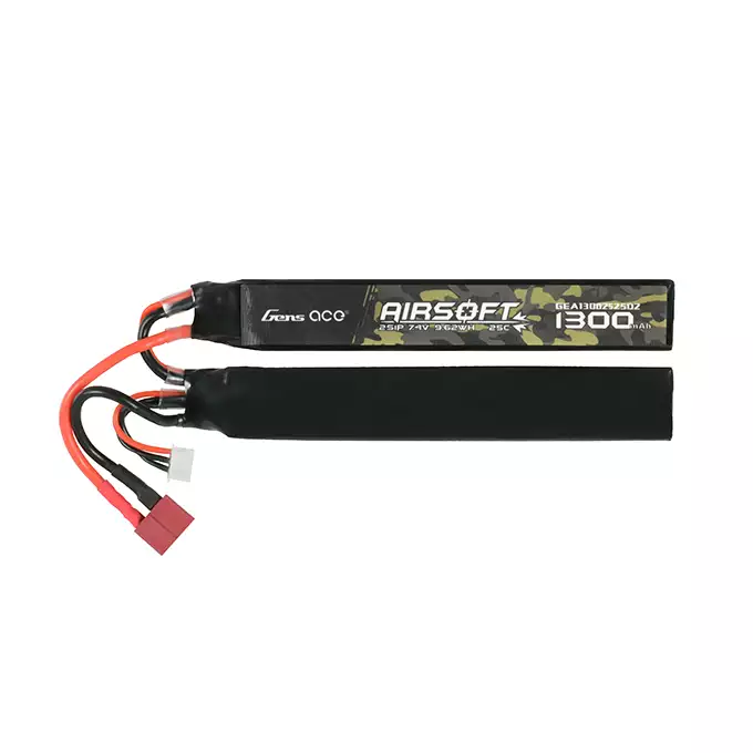 Batterie Lipo Gens Ace 25C 1300mAh 2S1P 7.4V T Plug