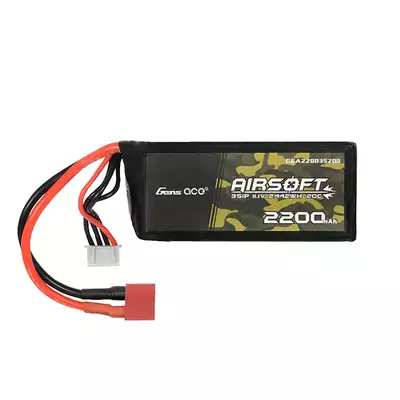 Akumulator airsoftowy 20C 2200mAh 3S1P 11.1V Lipo T Plug