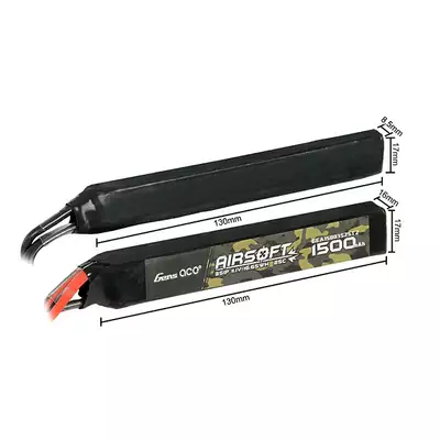 Gens ace 1200mAh 3S 25C 11.1V 2X Airsoft Gun Battery with Tamiya Plug