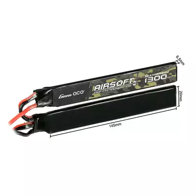 Batterie Lipo Gens Ace 25C 1300mAh 2S1P 7.4V T Plug