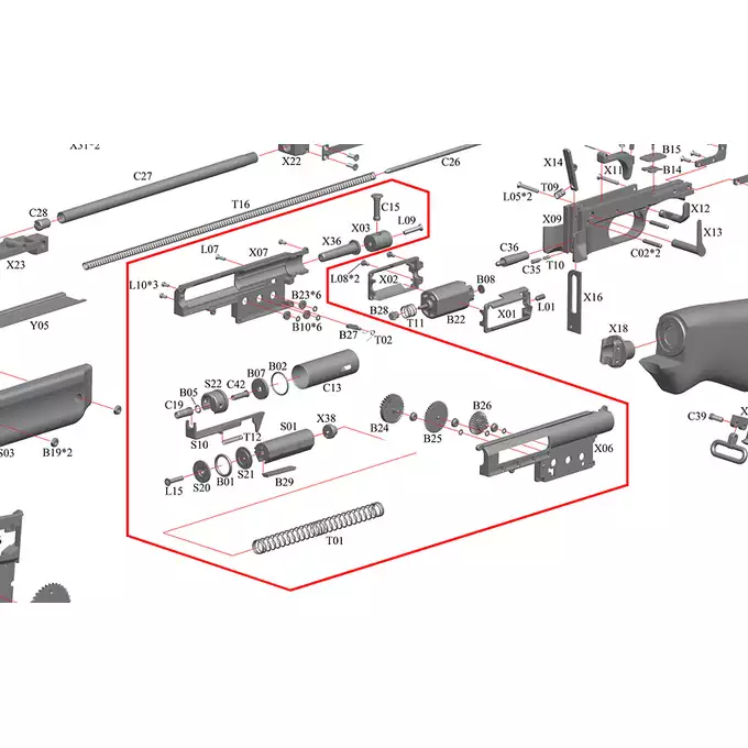 Kompletny Gearbox do STAEG102RW [ST]