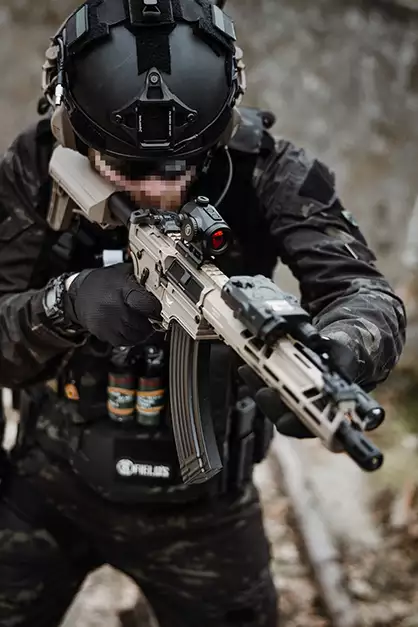 Karabinek ASG M918G UTR Ek47 Falcon 3.0 ETU - TAN [Double Eagle]