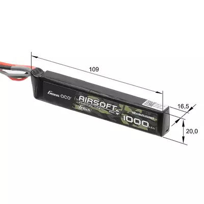 Batterie LiPo Gens Ace G-Tech 25C 1000mAh 2S1P 7.4V Tamiya