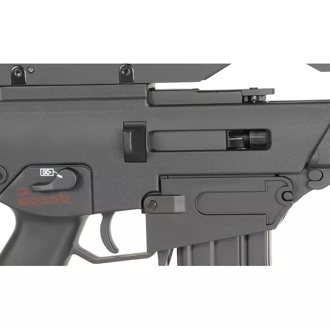 [Zestaw] 608-6 [J.G.Works] + Stalowy magazynek Mid-Cap na 150 kulek do serii AR-15/M4 - Black