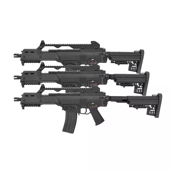 [Zestaw] 608-6 [J.G.Works] + Stalowy magazynek Mid-Cap na 150 kulek do serii AR-15/M4 - Black