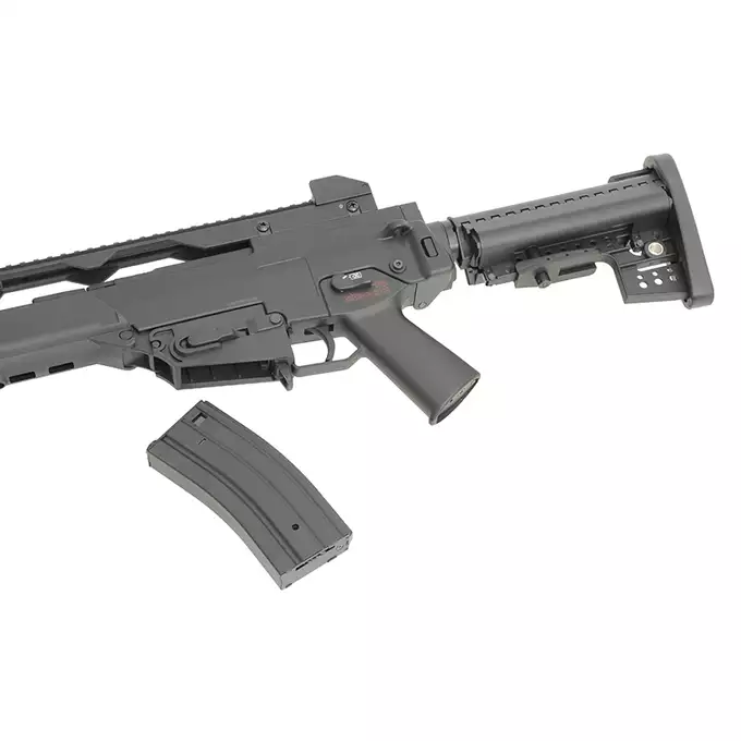 [Zestaw] 608-6 [J.G.Works] + Stalowy magazynek Mid-Cap na 150 kulek do serii AR-15/M4 - Black