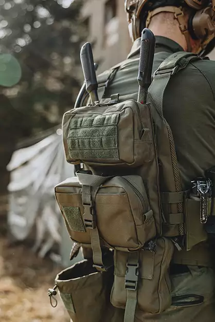 ASSAULT BACK PANEL MOD.3  - Olive [8FIELDS]