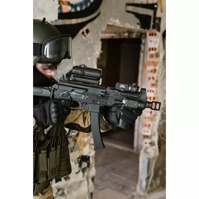 [Zestaw] ASK201A EBB Full-Metal (Vintage Style) [APS] + Szyna montażowa pod optykę do AK - Black [M-ETAL] + Replika rosyjskiego celownika kolimatorowego typu DK-9 do AK [JJ Airsoft]