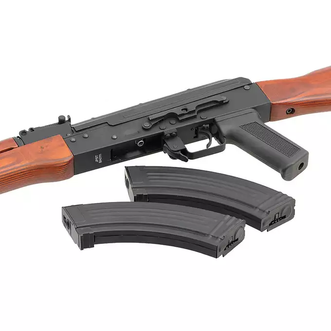[Zestaw] Replika karabinka AKMN G3 AEG - Real Wood [S&amp;T] + Replika rosyjskiego celownika kolimatorowego typu PK-A do AK/SKS/SVD [JJ Airsoft]