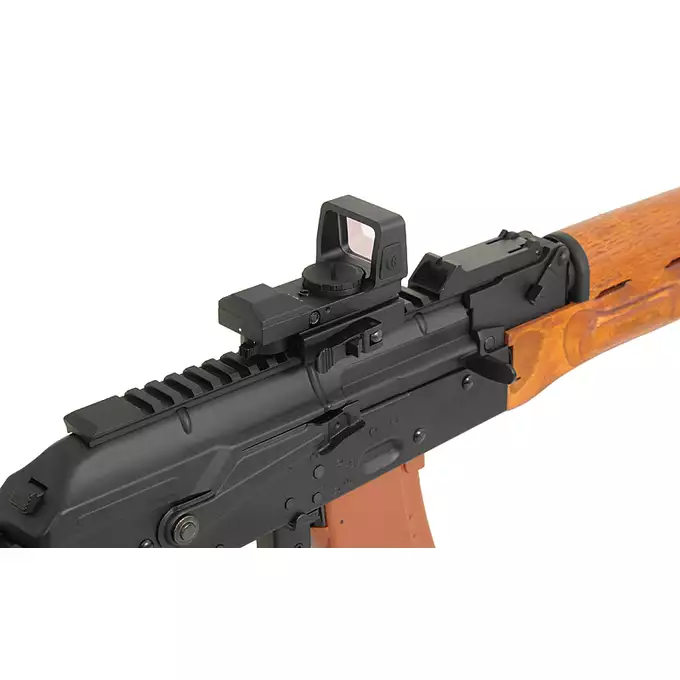 [Zestaw] CM.048S replika airsoftowa karabinka AKMS [CYMA] + Pokrywa komory zamkowej z szyną do AK [CYMA] + Replika rosyjskiego celownika kolimatorowego typu VZ-1 [JJ Airsoft]