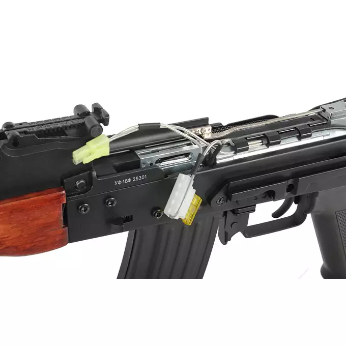 [Zestaw] ASK201A EBB Full-Metal [APS] + Szyna montażowa pod optykę do AK - Black [M-ETAL] + Replika rosyjskiego celownika kolimatorowego typu DK-9 do AK [JJ Airsoft]