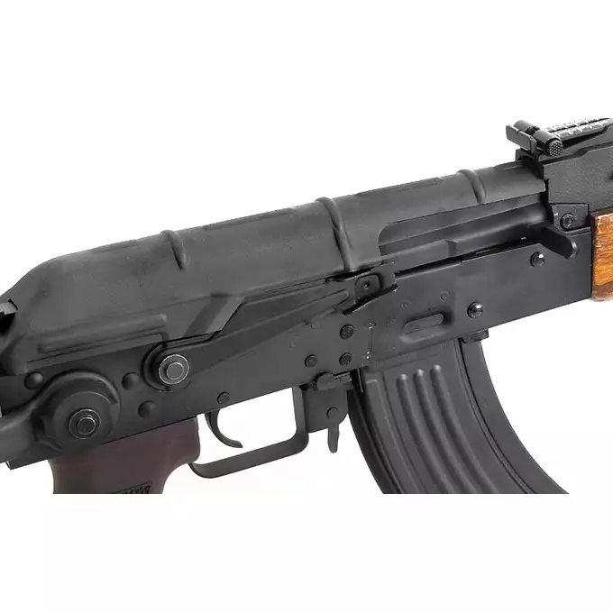 [Zestaw] CM.048S replika airsoftowa karabinka AKMS [CYMA] + Pokrywa komory zamkowej z szyną do AK [CYMA] + Replika rosyjskiego celownika kolimatorowego typu VZ-1 [JJ Airsoft]