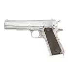 1911 pistol replica with Gas Blowback (GBB) - Silver [Golden Eagle]