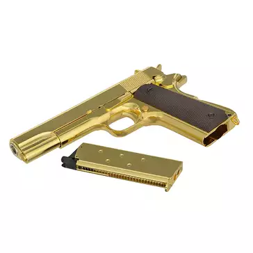 1911 pistol replica with Gas Blowback (GBB) - Gold [Golden Eagle]