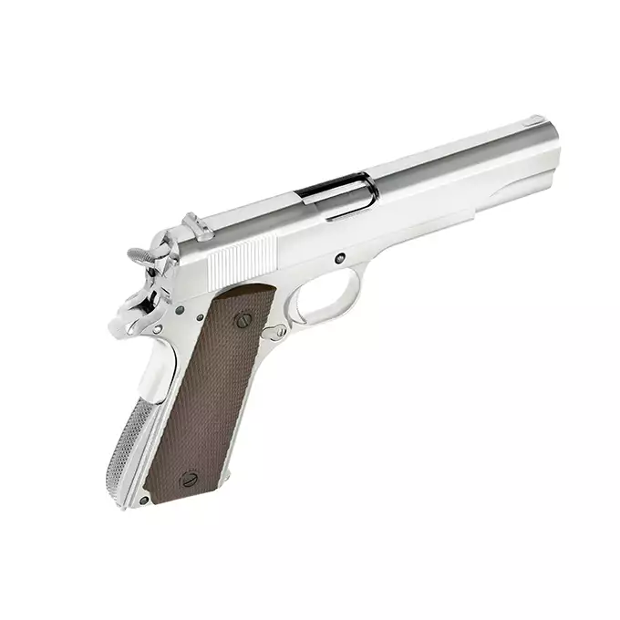 1911 pistol replica with Gas Blowback (GBB) - Silver [Golden Eagle]