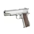 1911 pistol replica with Gas Blowback (GBB) - Silver [Golden Eagle]