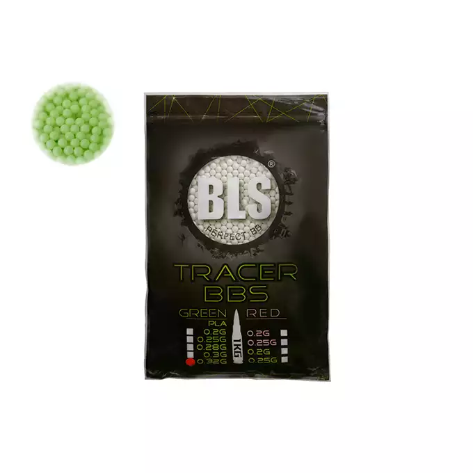 [Zestaw] Perfect BB Kulki Tracer 0,32g BIO - 1 kg [BLS] + Szybko-ładowarka do magazynków na 100 kulek
