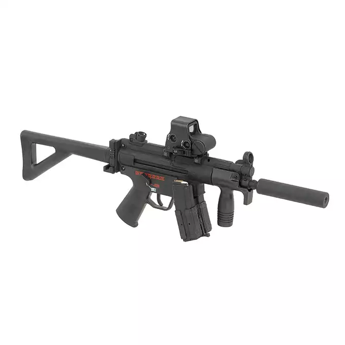 [Zestaw] CM.041PDW BLUE Edition [CYMA] + Tłumik podświetląjacy kulki QD SPITFIRE do MP5K, MP5 PDW [5KU]