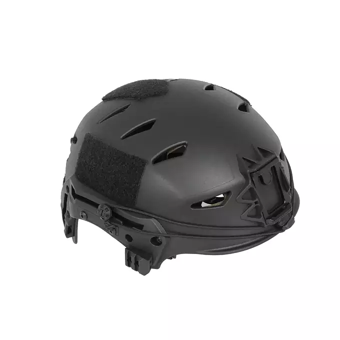 [Zestaw] Kask taktyczny EXF Bump - Black [FMA] + M32H Aktywne ochronniki słuchu z mikrofonem na hełm EXF - TN