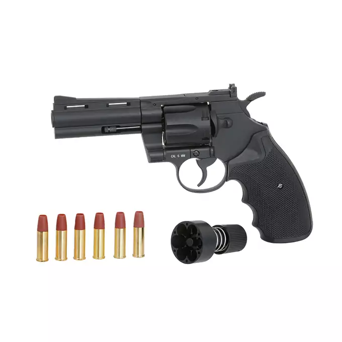 [Zestaw] Rewolwer 357 Magnum 4" [KWC] + Zestaw 10szt Kapsuł CO2/12g [CROSMAN]