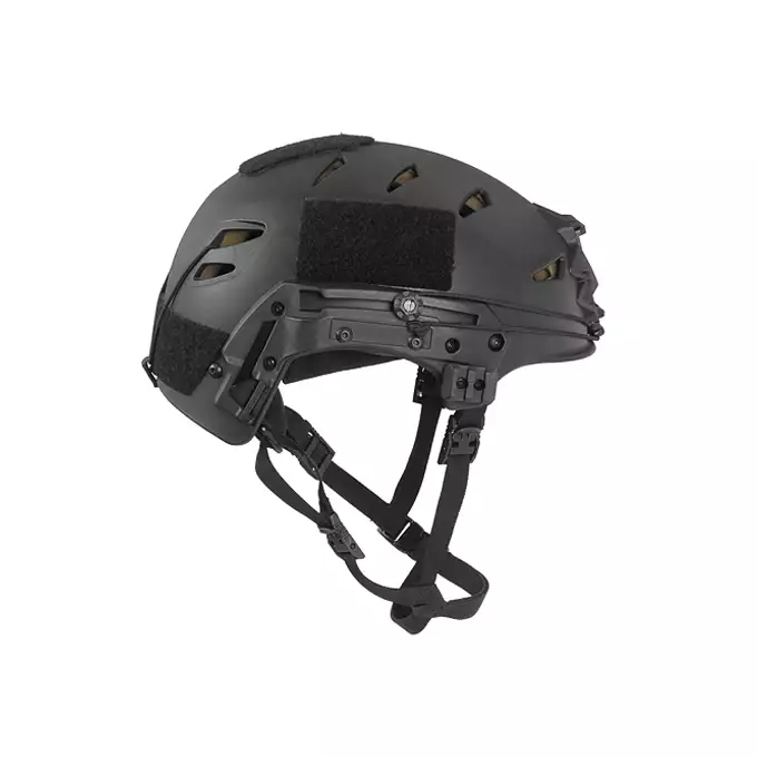[Zestaw] Kask taktyczny EXF Bump - Black [FMA] + M32H Aktywne ochronniki słuchu z mikrofonem na hełm EXF - TN