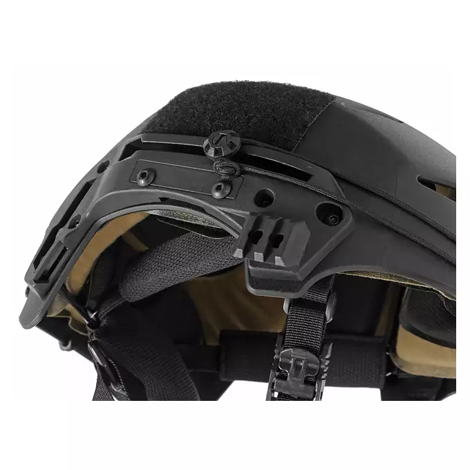 [Zestaw] Kask taktyczny EXF Bump - Black [FMA] + M32H Aktywne ochronniki słuchu z mikrofonem na hełm EXF - TN