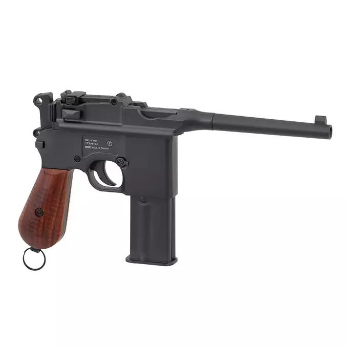 [Zestaw] Replika CO2 niemieckiego pistoletu M1932/M712 - Black [KWC] + Zestaw 10szt Kapsuł CO2/12g [CROSMAN]