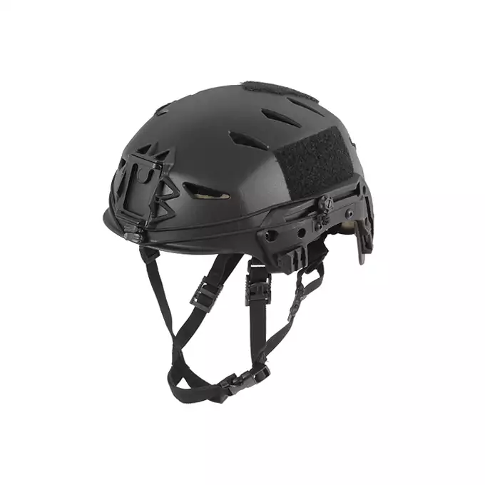 [Zestaw] Kask taktyczny EXF Bump - Black [FMA] + M32H Aktywne ochronniki słuchu z mikrofonem na hełm EXF - TN