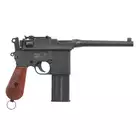 [Zestaw] Replika CO2 niemieckiego pistoletu M1932/M712 - Black [KWC] + Zestaw 10szt Kapsuł CO2/12g [CROSMAN]