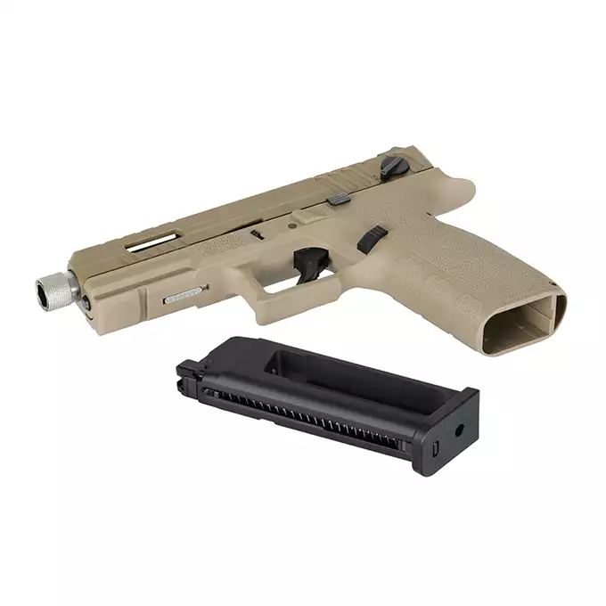 [Zestaw] KP-13F Full-Auto CO2 VERSION - Tan [KJW] + Zestaw 10szt Kapsuł CO2/12g [CROSMAN]