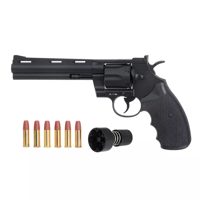 [Zestaw] Rewolwer 357 Magnum 6'' [KWC] + Zestaw 10szt Kapsuł CO2/12g [CROSMAN]