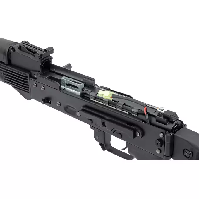 [Set] AK-74M G3 Airsoft Assault Rifle - Real Wood [S&amp;T] + Railed Scope Mount for AK - Black [M-ETAL]