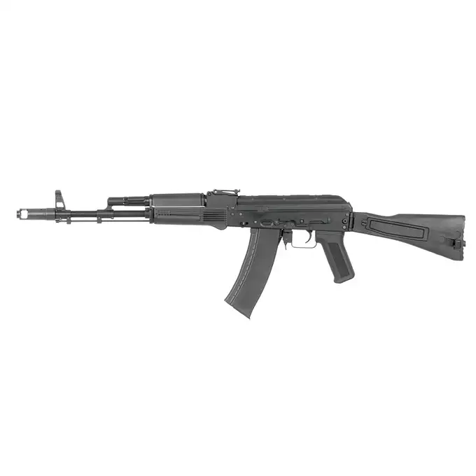 [Set] AK-74M G3 Airsoft Assault Rifle - Real Wood [S&amp;T] + Railed Scope Mount for AK - Black [M-ETAL]