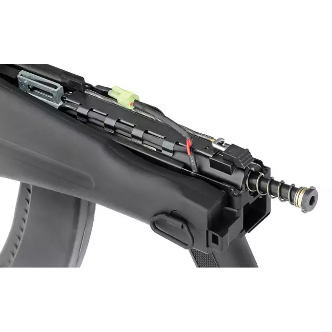 [Set] AK-74M G3 Airsoft Assault Rifle - Real Wood [S&amp;T] + Railed Scope Mount for AK - Black [M-ETAL]