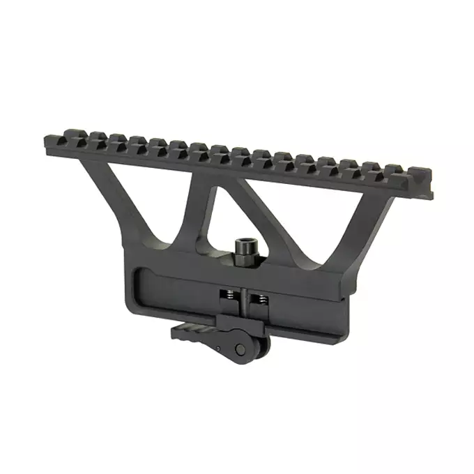 [Set] AK-74M G3 Airsoft Assault Rifle - Real Wood [S&amp;T] + Railed Scope Mount for AK - Black [M-ETAL]