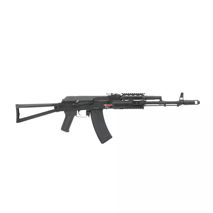 [Zestaw] ASK204P Tactical EBB Full-Metal [APS] + Szyna montażowa pod optykę do AK - Black [M-ETAL]