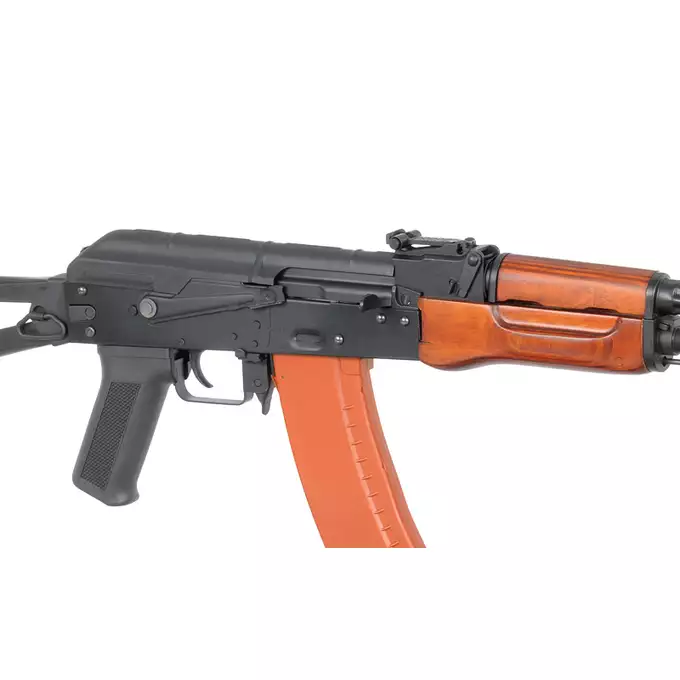 [Zestaw] Replika karabinka AKS-74N G3 AEG - Real Wood [S&amp;T] + Szyna montażowa pod optykę do AK - Black [M-ETAL]