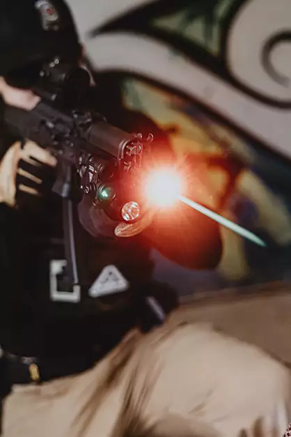 Tłumik podświetlający kulki z efektem płomienia Flare M [Eshooter]