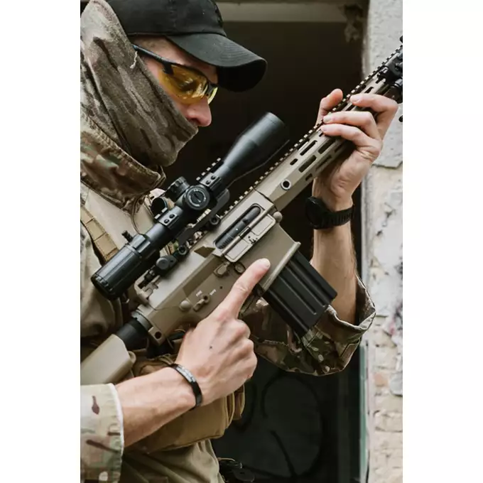 [Zestaw] Stalowy Magazynek Mid-Cap na 130 kulek do SR25/AR10 - Black [EC]