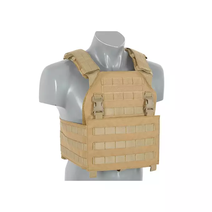 [Zestaw] Buckle Up Assault Plate Carrier Cummerbund - Coyote [8FIELDS] + Ładownica Under Zip Pouch do kamizelek - TAN [8FIELDS] + SZTURMOWY PANEL NA PLECY MOD.3 -TAN [8FIELDS] + Buckle Up potrójna ładownica na magazynki SR25/AR-10/M14/SCAR-H - CT