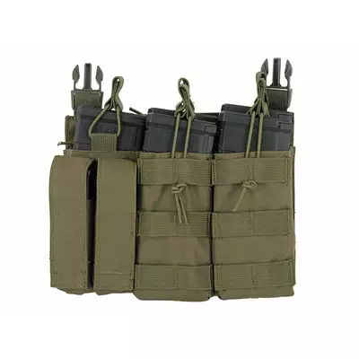 [Zestaw] Buckle Up Assault Plate Carrier Cummerbund - Olive [8FIELDS] + Ładownica Under Zip Pouch do kamizelek - OD [8FIELDS] + SZTURMOWY PANEL NA PLECY MOD.3 - Olive [8FIELDS] + Buckle Up potrójna ładownica karabinowo-pistoletowa 5.56/9mm - OD